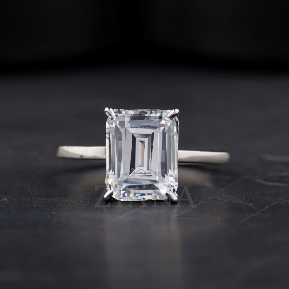 Emerald-Cut Solitaire Ring