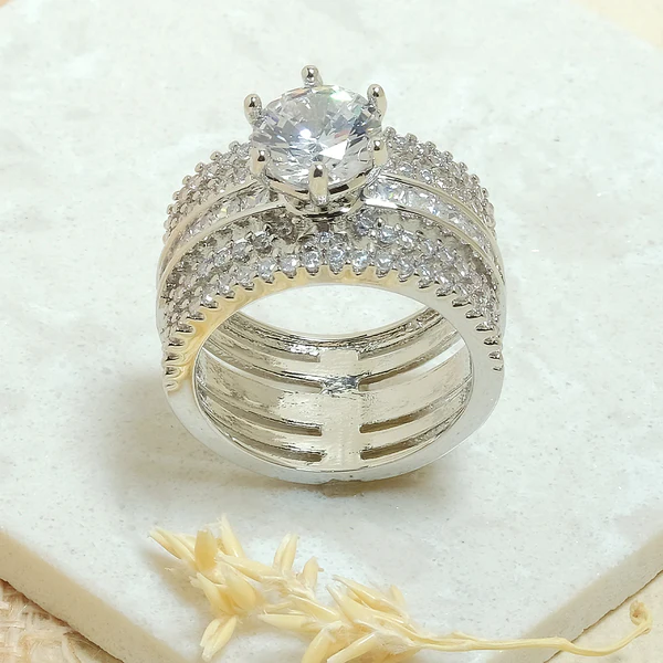 Broad Diamond Ring