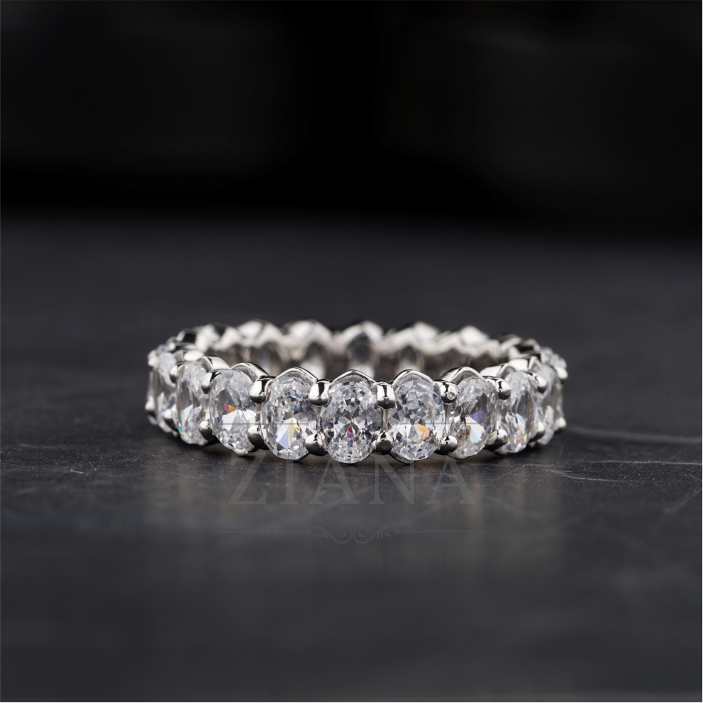 Oval-Cut Diamond Eternity Band Ring