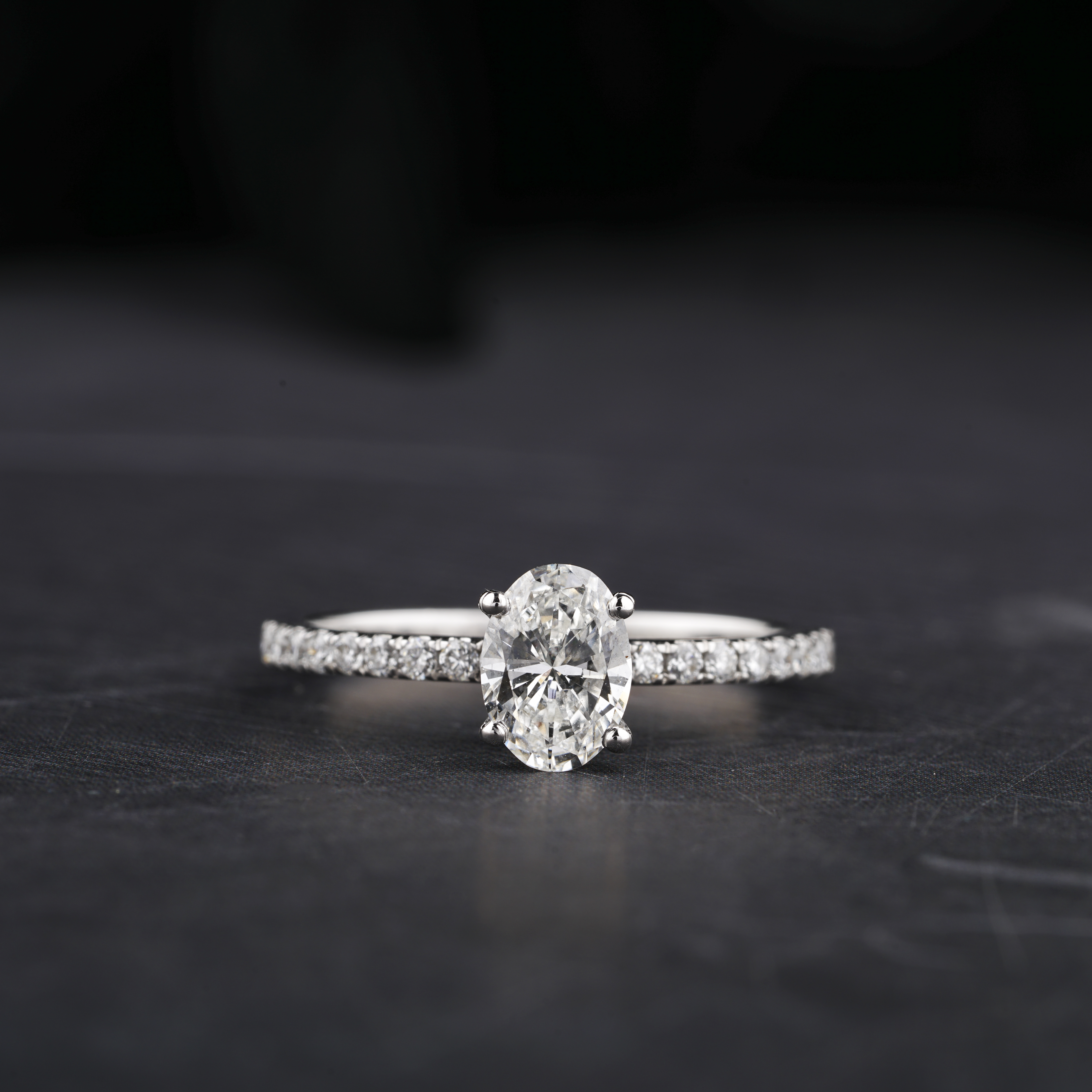 Oval-Cut Diamond Engagement Ring
